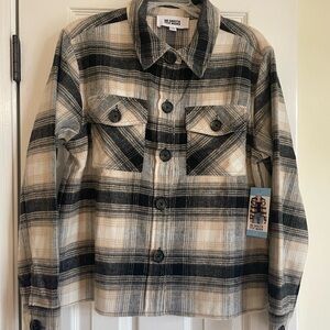 Steve Madden BB Dakota Black and White Plaid Shacket